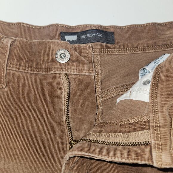 Levis 515 Bootcut Brown Corduroy Pants w/Pocket Flaps Size 6 - Picture 4 of 10